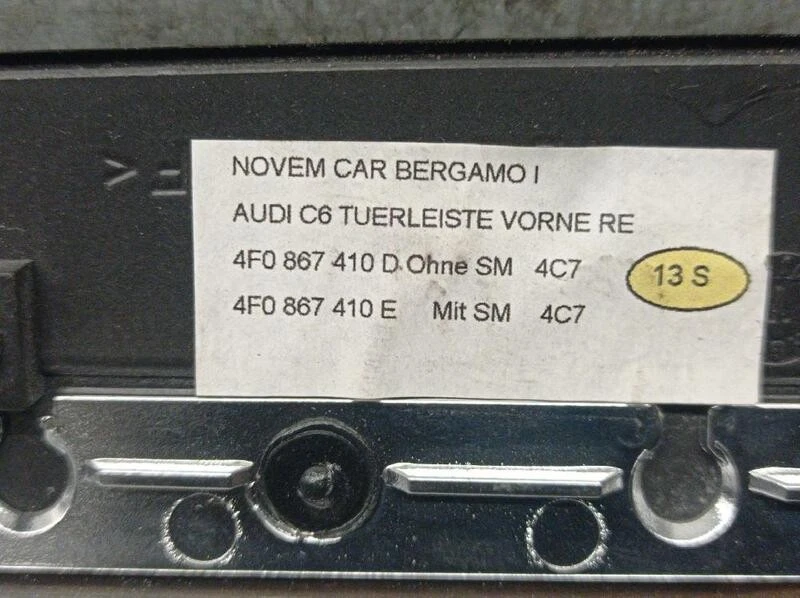 4F0867410D molduras traseras para AUDI A6 ALLROAD C6 (4FH) 3.0 TDI 2006 5239895 - Imagen 3 de 4