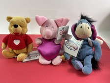 Pooh Tigger  EYORE Plush Disney Store Set Of 3 Valentine  s Day Cupid Eyore  