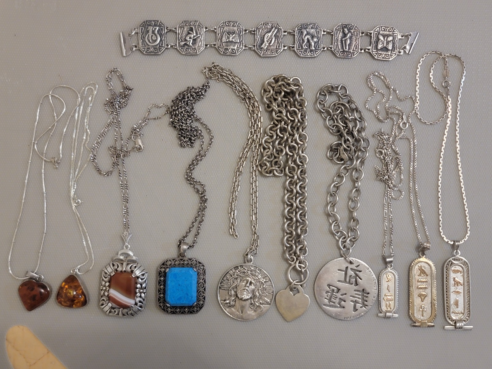 Sterling Silver Jewelry Lot Sold As Scrap . 280 Grams .