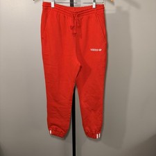 Women's Adidas Red Coeze Track Pants  Joggers XS with White Accents