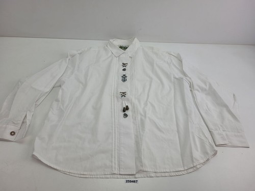 Men's shirt costume Oktoberfest gruby costume bird embroidery G:48 White #259467