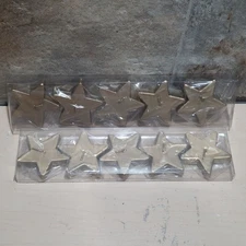 Star Shaped Decorative Floating Unscented Candles Set of 2