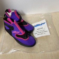 Vintage NEW JET G Lowtop Gladiator Ladies 9 Neoprene   Neon Purple Pink Black