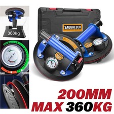 2Pcs 8'' Vacuum Suction Cup Max. 360KG Tile Stone Glass Lifter Sucker Heavy Duty