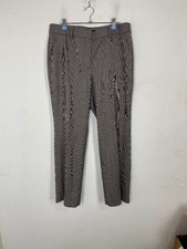 Talbots Womens Pants 12P Petite Houndstooth Wool Blend Academia School Newport