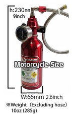 Japan Small Size Display Dummy Nitrous Style Bottle Motorcycle Custom Decor Red
