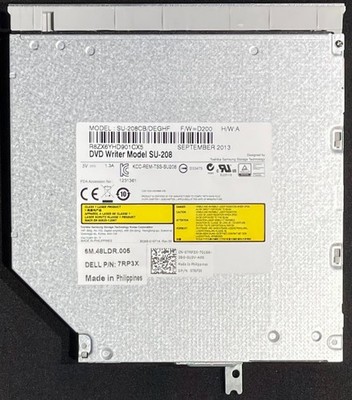 Dell / TSST 8X Dual Layer Internal Laptop DVD Writer / Model: SU-208 / 7RP3X
