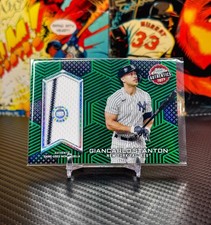 Giancarlo Stanton 2023 Topps Chrome Authentics Game-Used Relic Green /99 Yankees
