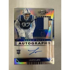 2024 Contenders Optic Laiatu Latu Rookie BOOKEND - RPA 75/75 Silver On Card. rookie card picture