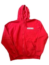 Nike Sportswear Full Zip Hoodie Sweatshirt Size Large Red Streetwear Tech Style