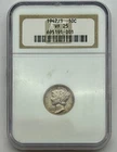 1942/1 Mercury Dime, NGC VF25, 10C Silver Coin, Original Surfaces, Overdate.