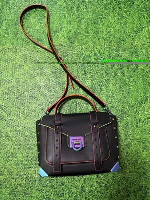 Michael Kors Manhattan Leather Black/Iridescent Crossbody