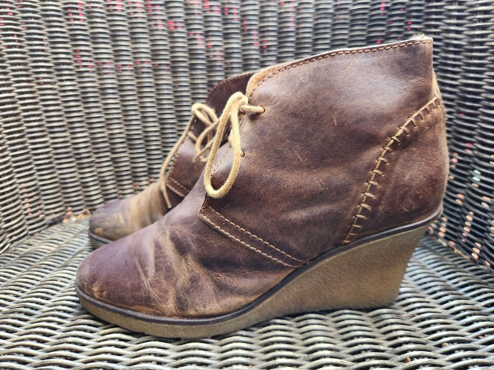 (M047 898) 🧣 Bottines Compensées en Cuir by KOAH – Pointure 40 (EU) - Photo 2/4