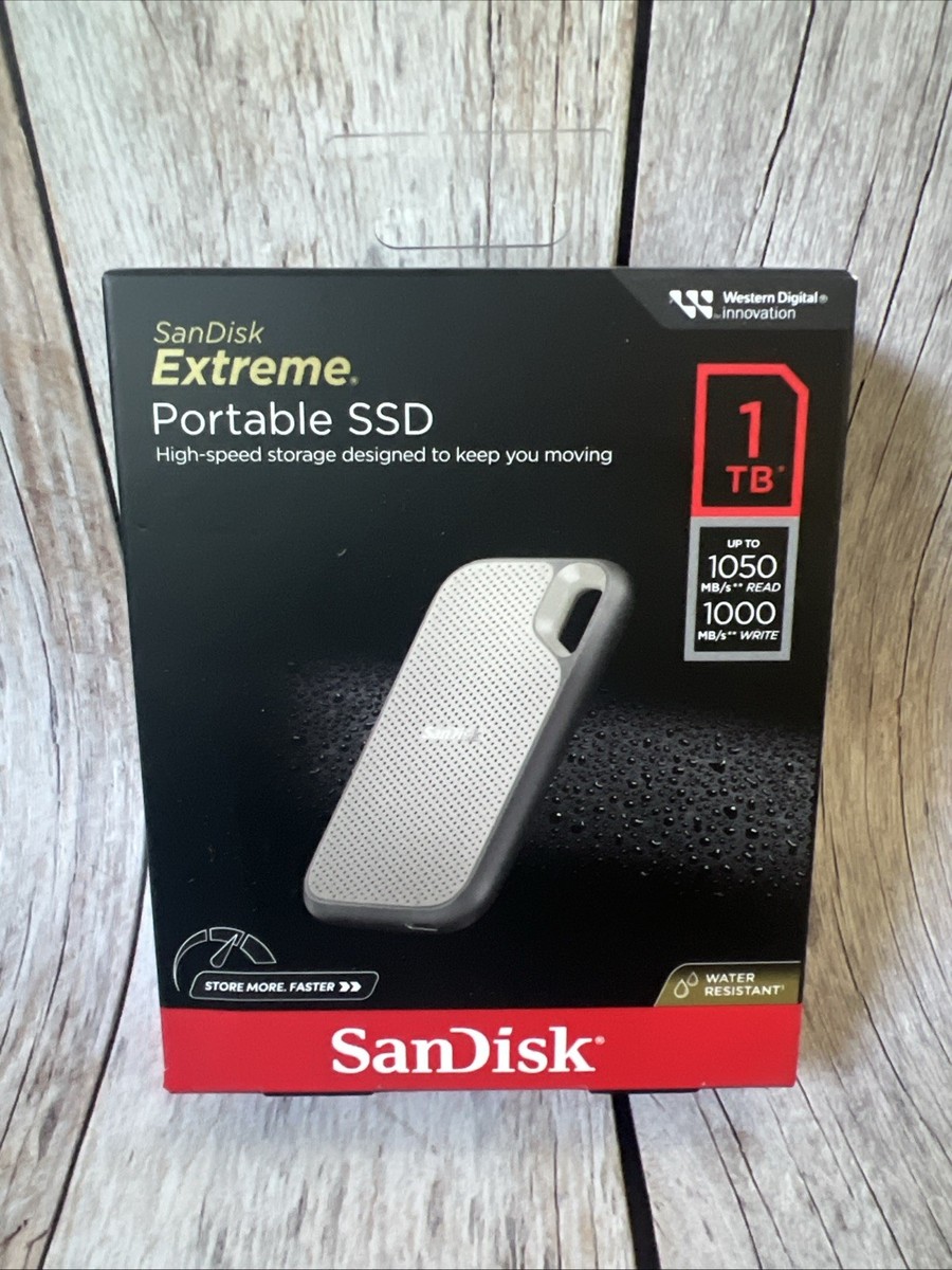 SanDisk 1TB Extreme External Portable SSD Storage USB-C - Opened