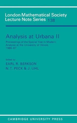 Analysis at Urbana: Volume 2, Analysis in Abstract Spaces by ... - - Image 3