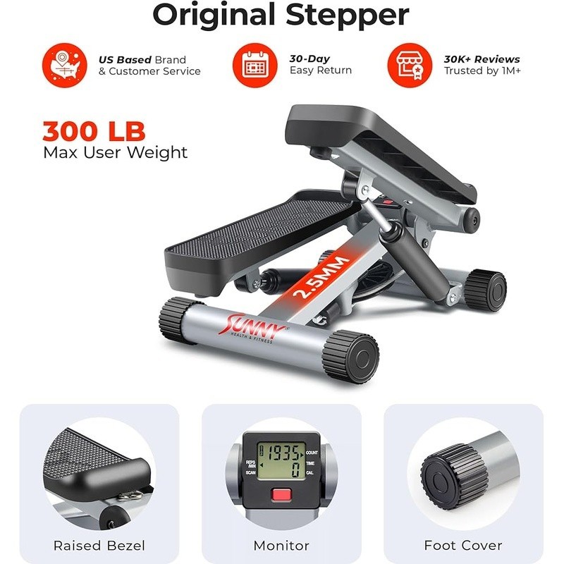 Mini Stepper Exercise Machine Compact Low Impact Cardio Full Body Workout New
