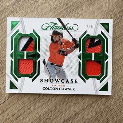 2023 Panini Flawless Colton Cowser Patch /5 Showcase Baltimore Orioles Emerald