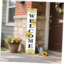 Sunflower Porch Sign Summer Front Door Hanging Decorations Indoor Yellow