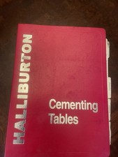 Vintage Halliburton Cementing Tables Red Book...