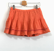 Abercrombie Skirt L Micro Pull On Pintuck Coral Summer Y2K Party Mini Short