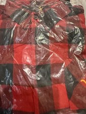 Yellowstone Dutton Ranch Embroidered Button Down Long Sleeve XL Red Plaid New