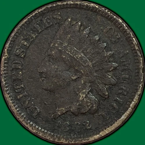 1862 Indian Head Cent Very Fine VF Coin, Corrosion #38378