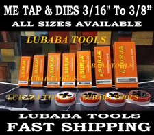 ME TAP DIES SET 3/16" To 3/8 ALL SIZES AVAILABLE