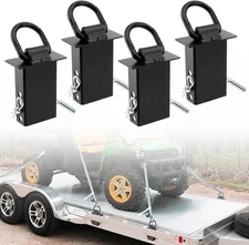 4Pcs Stake Pocket D Rings WLL 5400lbs Heavy Duty Removable For Utility Trailers