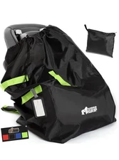 GORILLA GRIP Car Seat Travel Bag for Airplane Gate Check W/Padded Straps, Black