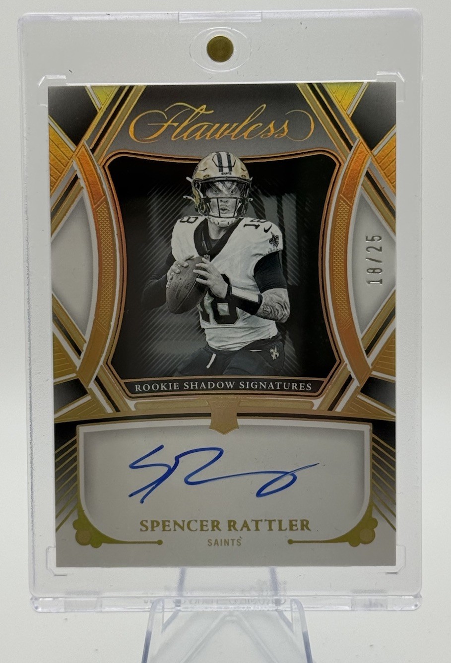 Spencer Rattler Panini Flawless Rookie Shadow Signatures #RSSSRR Base