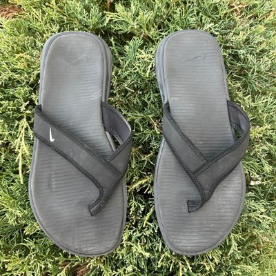 Nike Ultra Celso Girl Thong Sandals Size 8 Black Flip Flop Shoes