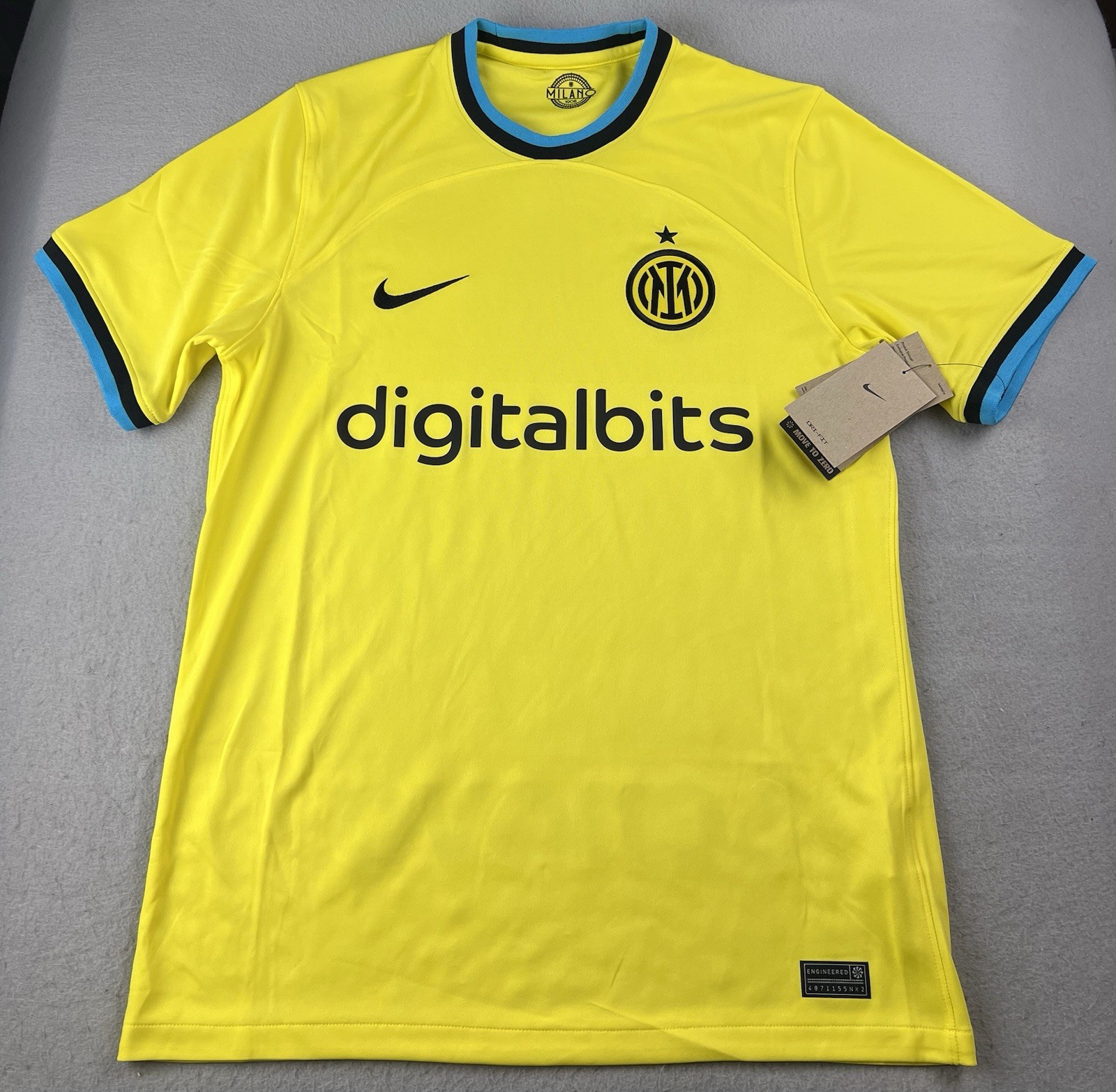 NIKE Inter Milan Men’s Third Soccer Jersey Yellow DN2714-714 Size Medium NWT