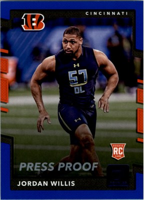 #ad #ad 2017 Donruss Press Proofs Blue #383 Jordan Willis FB $1.50