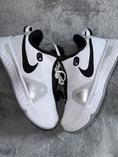 Nike PG 4 Kids Basketball Shoes Size 5.5Y Grade School Paul George White Black