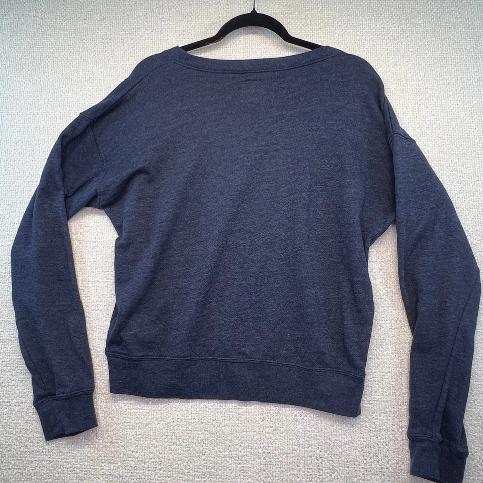 AERO Womens Long Sleeve Graphic Sweatshirt Yin Yang Sun Flowers Blue L - Image 2 of 4