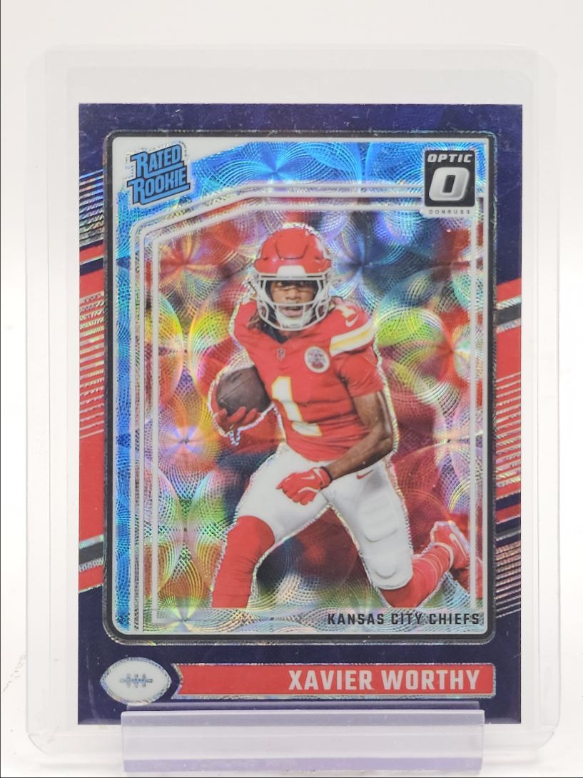 XAVIER WORTHY 2024 DONRUSS OPTIC RATED ROOKIE PURPLE SCOPE #300 RC Q5859