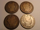 (4) pc. lot Barber Half Dollars