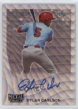 2020 Leaf Metal Draft 1990 Leaf Auto Silver Wave Dylan Carlson #LA-DC1 Auto