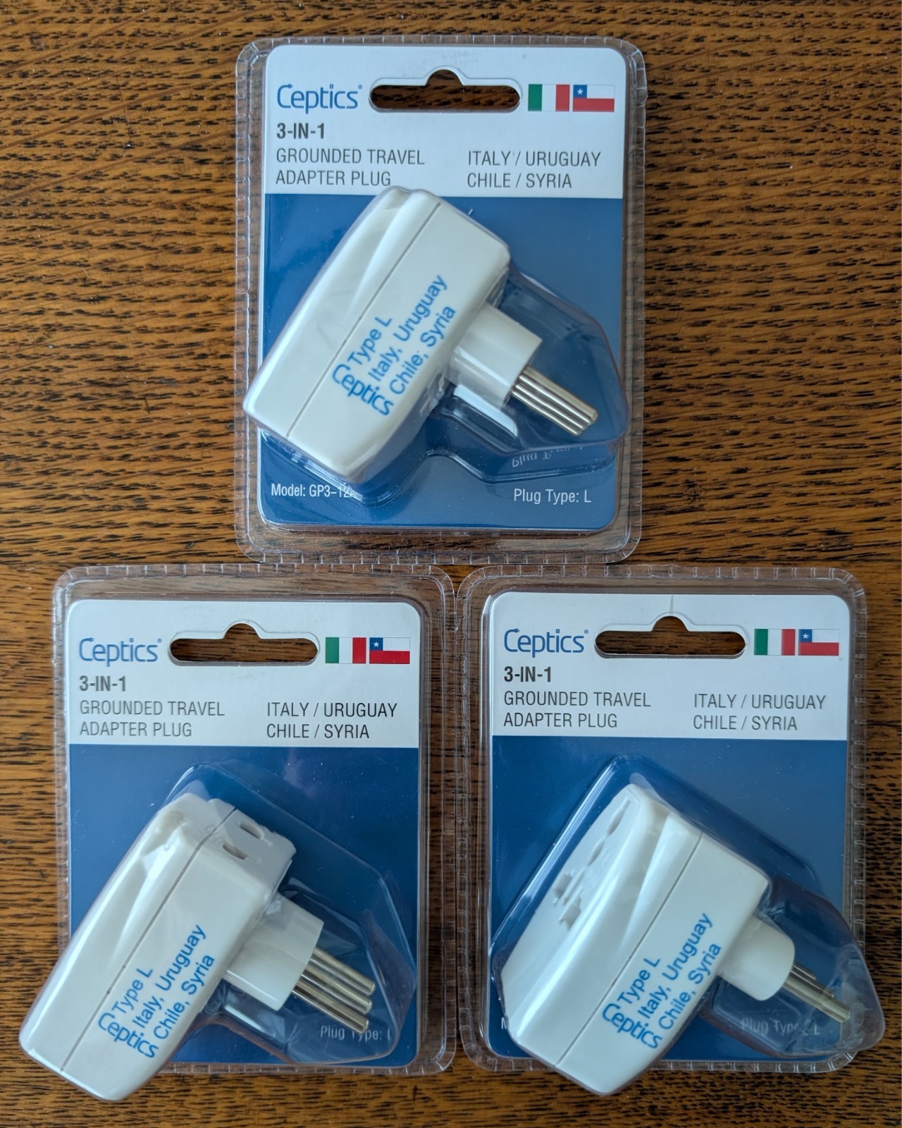 Plug Type L For Italy - 3 Pk  New