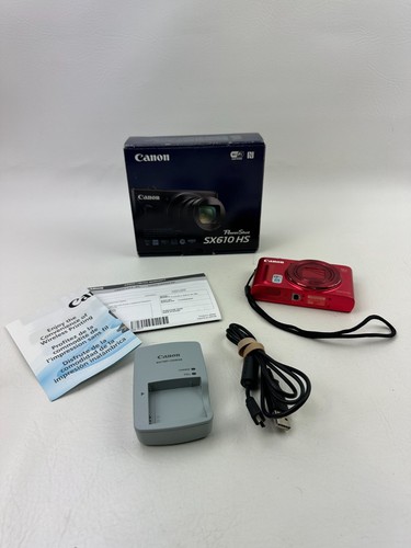 Canon PowerShot SX610 HS 20.2MP Digital Camera 18x Zoom Red - MINT In Box