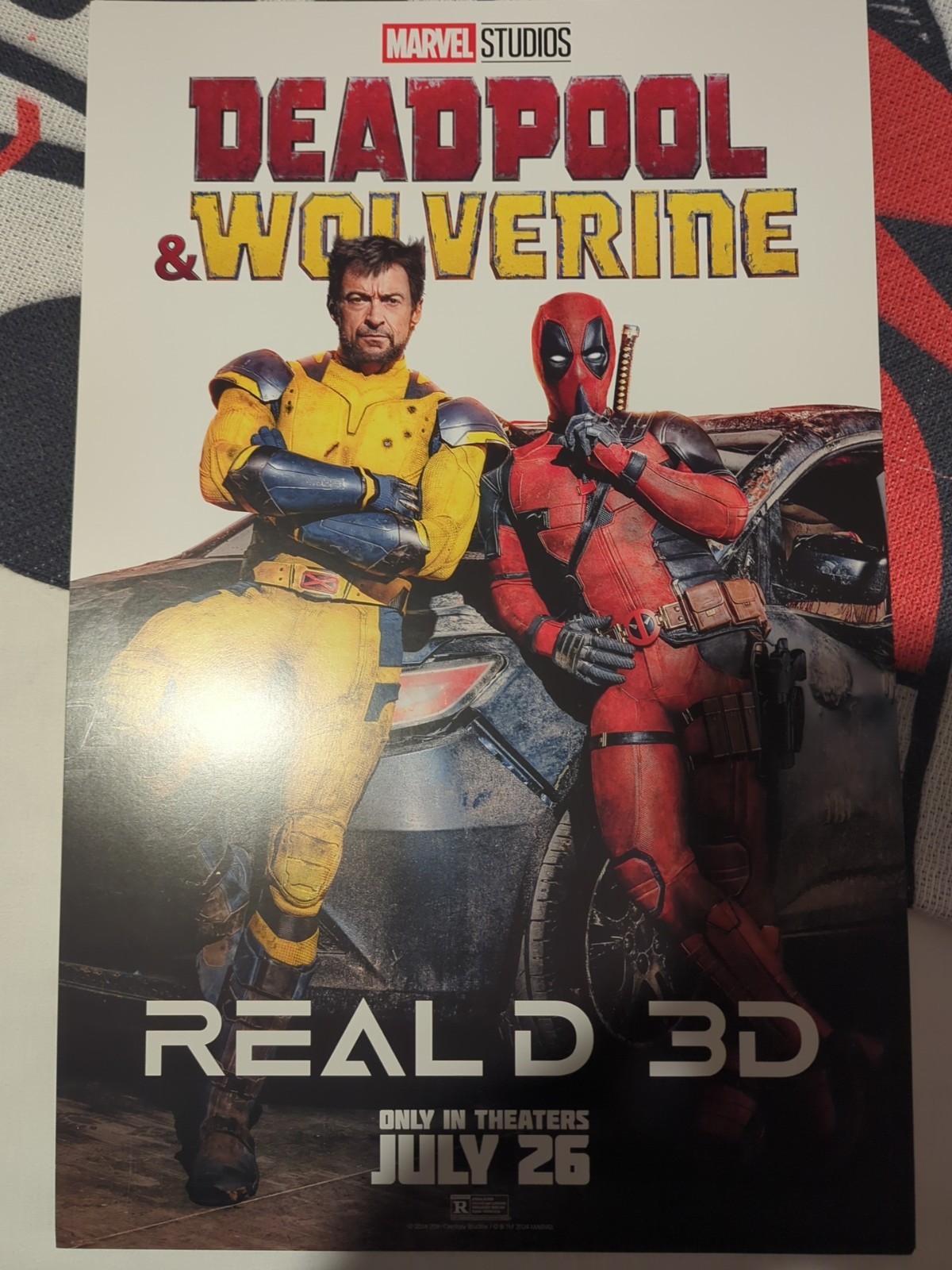 Deadpool & Wolverine Movie Regal Cinemas “Real 3D”  11x17 Cardboard Poster