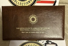1976 USA $2 Two Dollar Bicentennial Commemorative Bill 1st Day of Issue