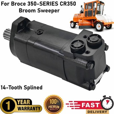 Broce 350-SERIES CR350 Broom Sweeper 305943 14-Tooth Splined Hydraulic Motor
