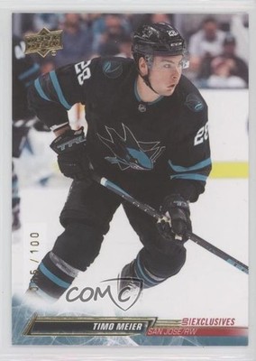 2022-23 Upper Deck Series 1 UD Exclusives 55/100 Timo Meier #147 16kb