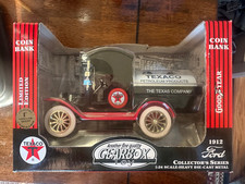 NEW Gearbox Toy 1912 Ford Texaco Oil Tanker Coin Bank  Key... Free Shipping
