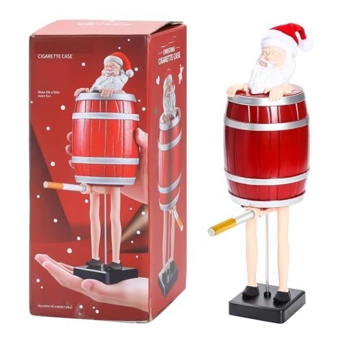 santa cigarette dispenser Funny Santa Claus Cigarette Dispenser - Pop Up, Holds 10 Cigarettes,  Durable ABS