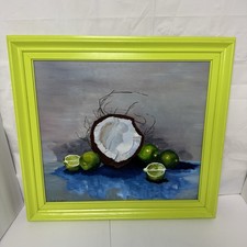 Original Oil Painting &ldquo;Put The Lime In The Coconut&rdquo; Tropical Still Life 24x22
