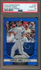 2014 Panini Prizm #164 Chipper Jones /75 GEM-MT Blue Mojo PSA 10 Braves 9675