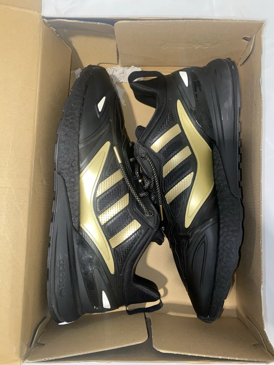 Adidas ZX 2K Boost 2.0 Black Gold Metallic | eBay