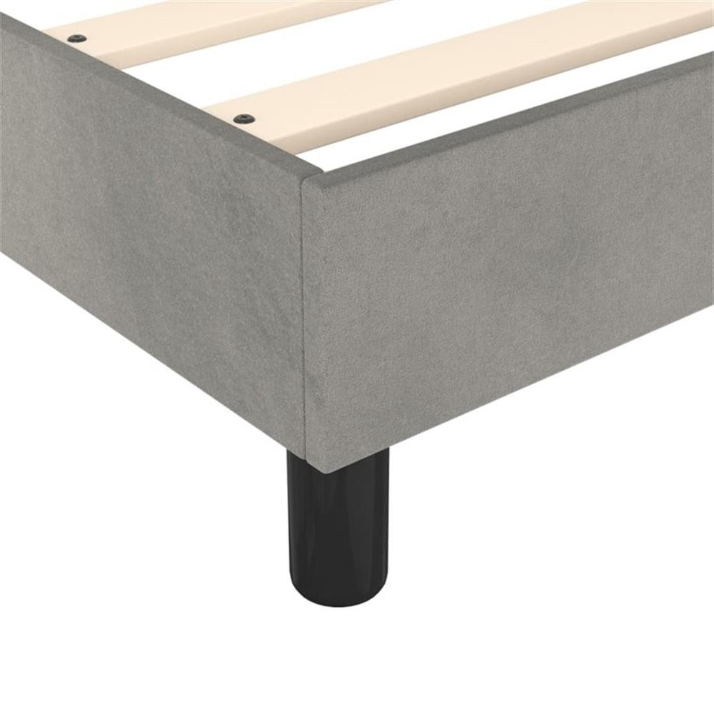 Bowery Hill Contemporary Twin XL Engineered Wood Bed Frame in Light Grey